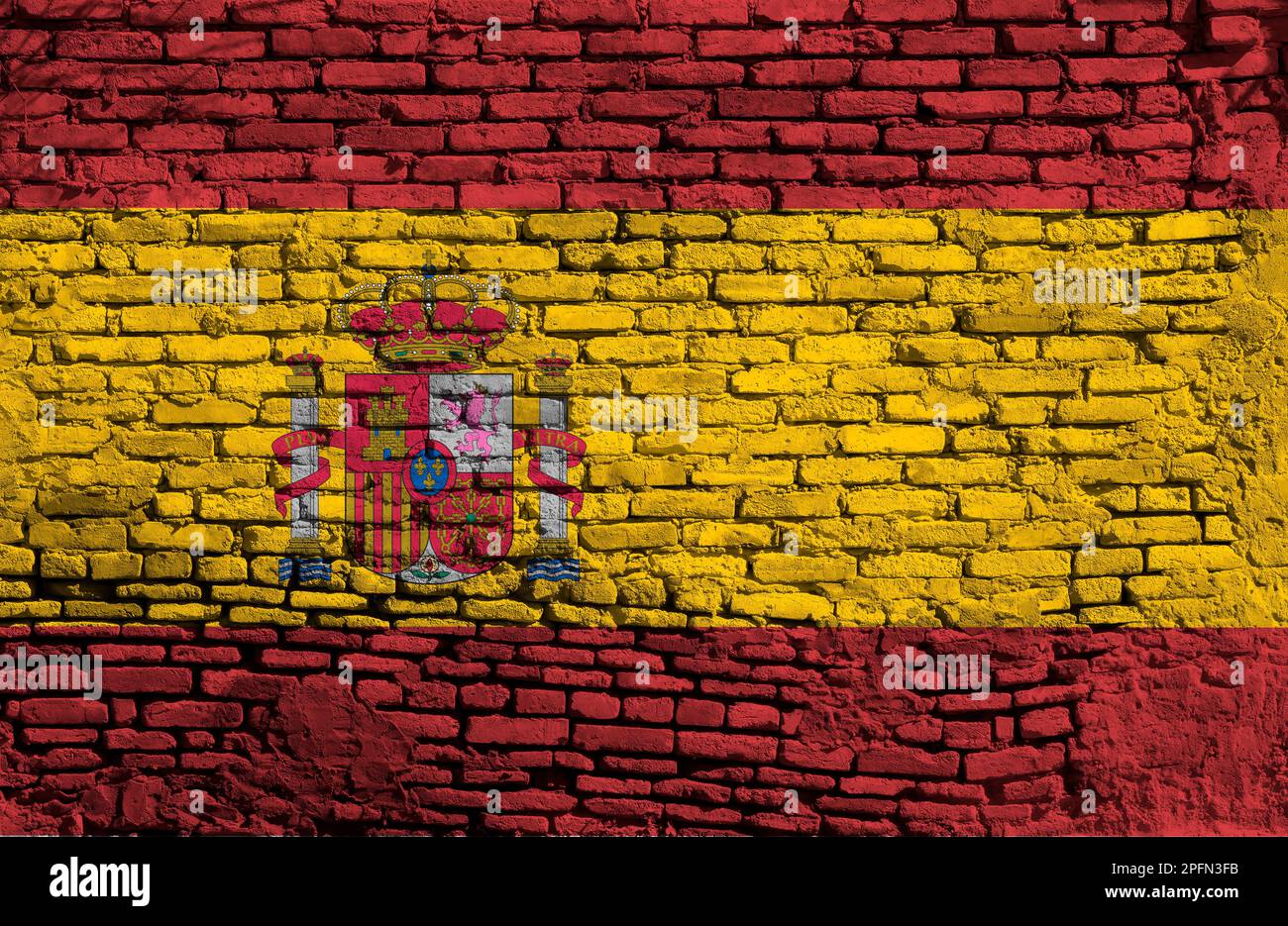 The national flag of Spain. 2023 Spanish general election Stock Photo