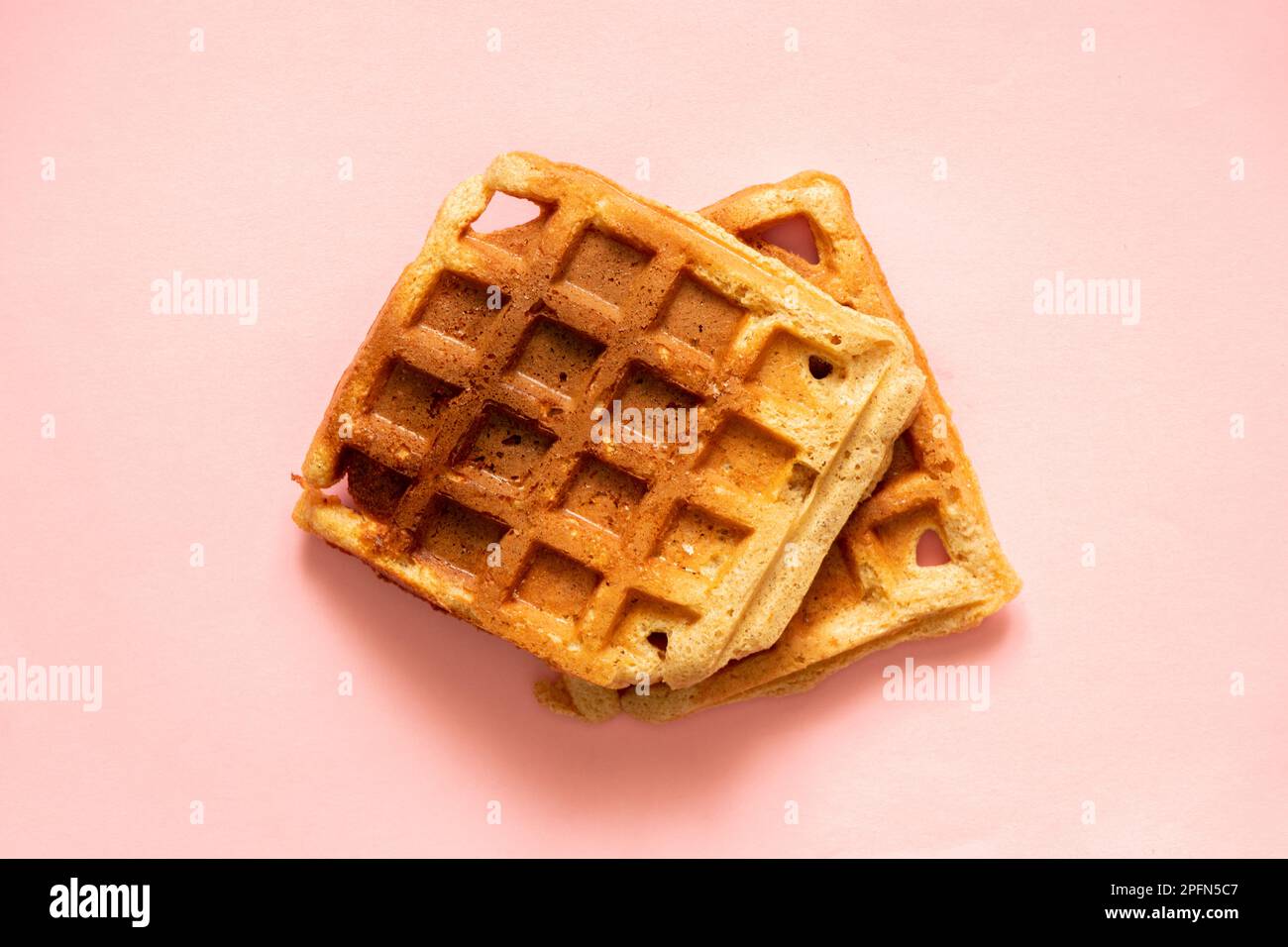 vienna waffle on isolated background for backgrounds, waffles Stock
