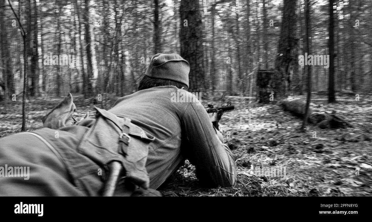 Russian Soviet Infantry Red Army Soldiers Of World War II with w Stock Photo