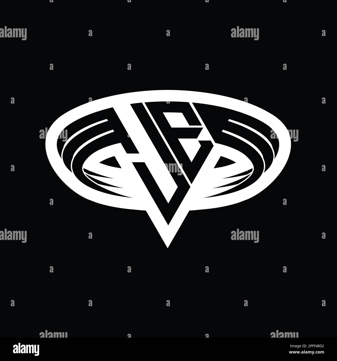 JE Logo monogram letter with triangle shape slice isolated outline ...