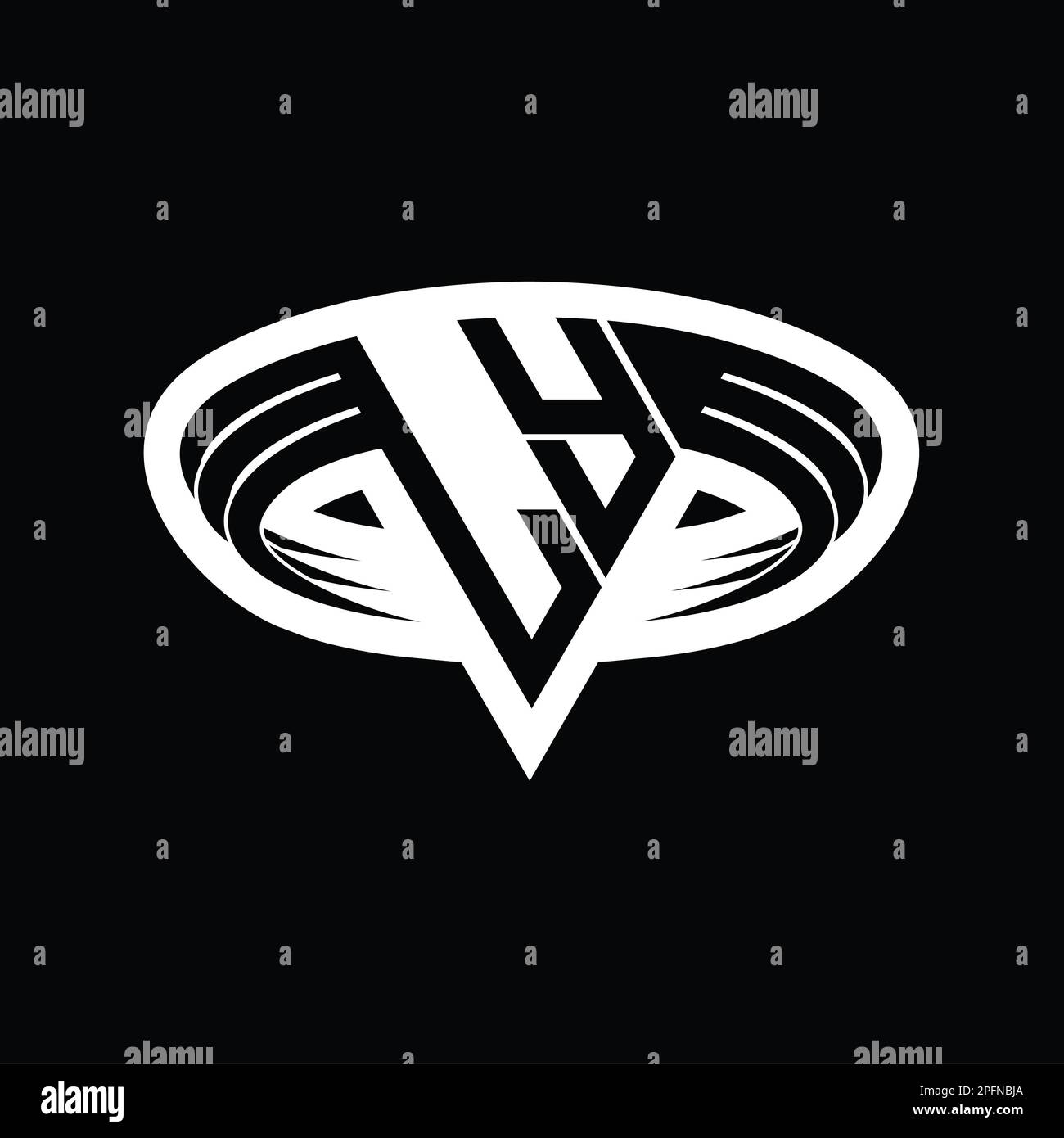LY Logo monogram letter with triangle shape slice isolated outline ...