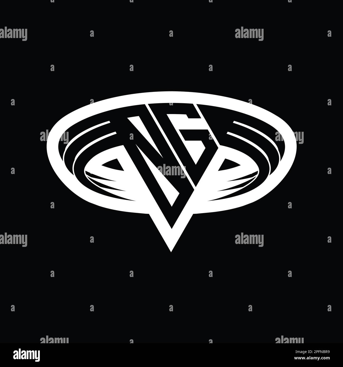 OG Logo monogram letter with triangle shape slice isolated outline ...