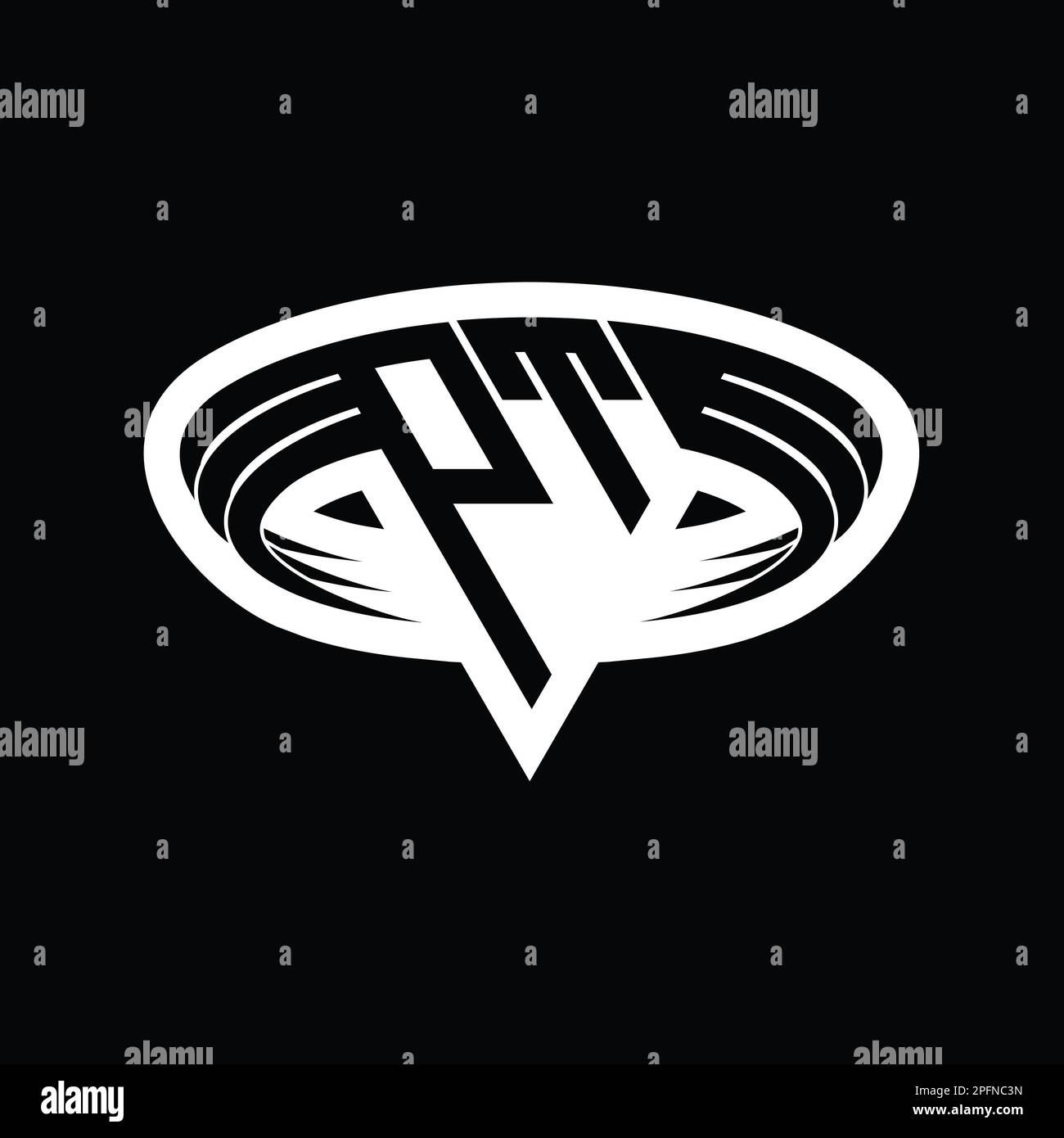 PT Logo monogram letter with triangle shape slice isolated outline ...