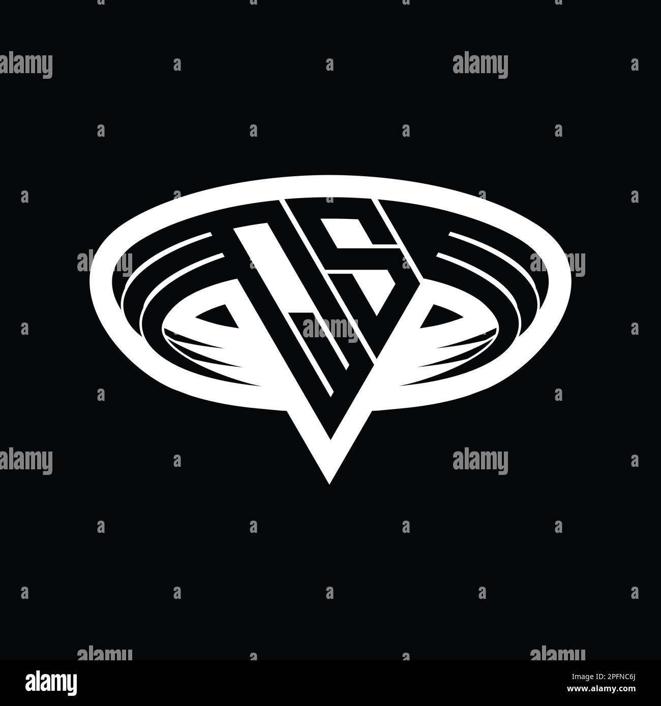 QS Logo monogram letter with triangle shape slice isolated outline ...