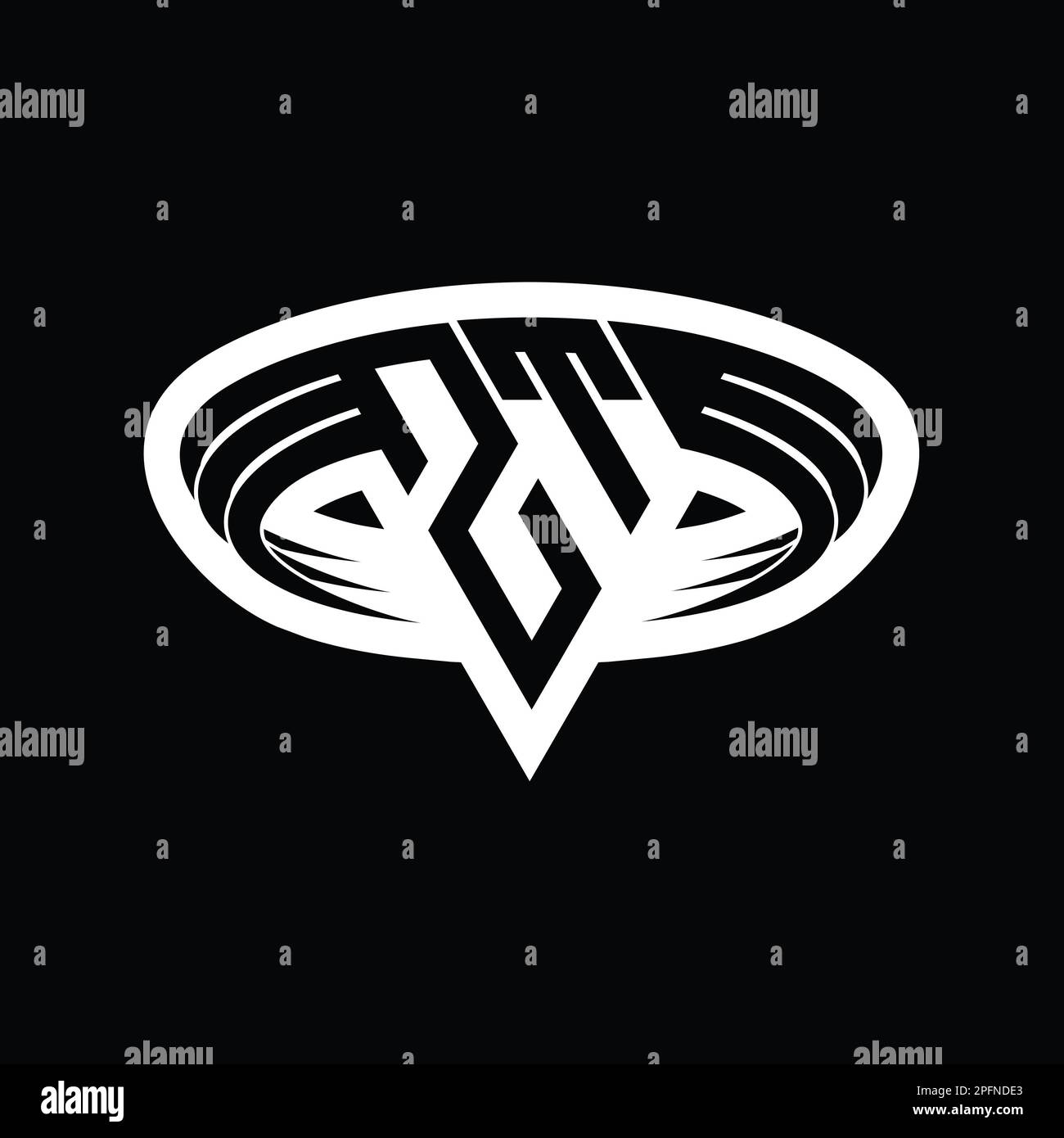 ZT Logo monogram letter with triangle shape slice isolated outline ...