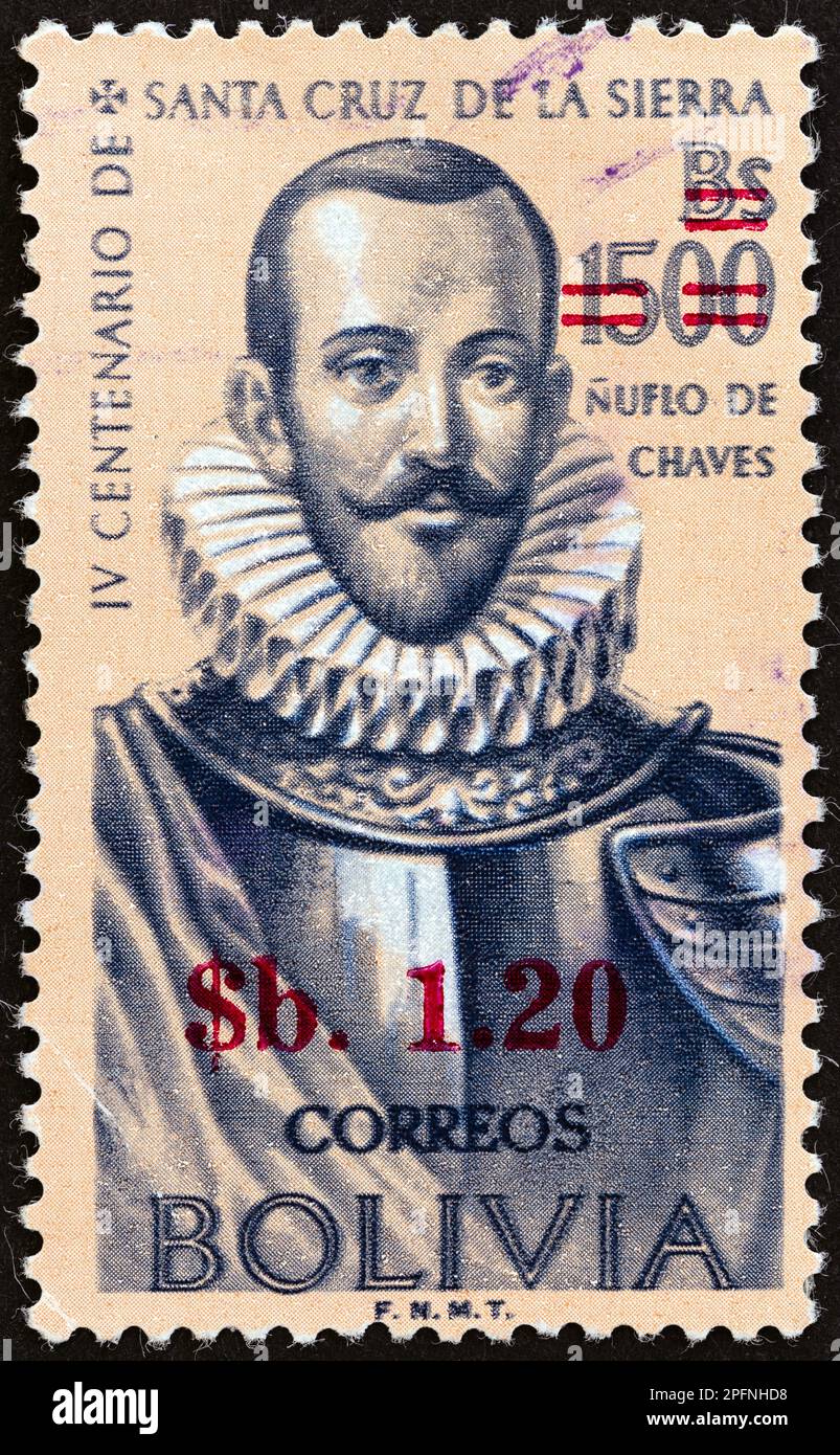 Bolivia Circa 1970 A Stamp Printed In Bolivia Shows Spanish Bolivia Circa 1970 A Stamp Printed In Bolivia Shows Spanish