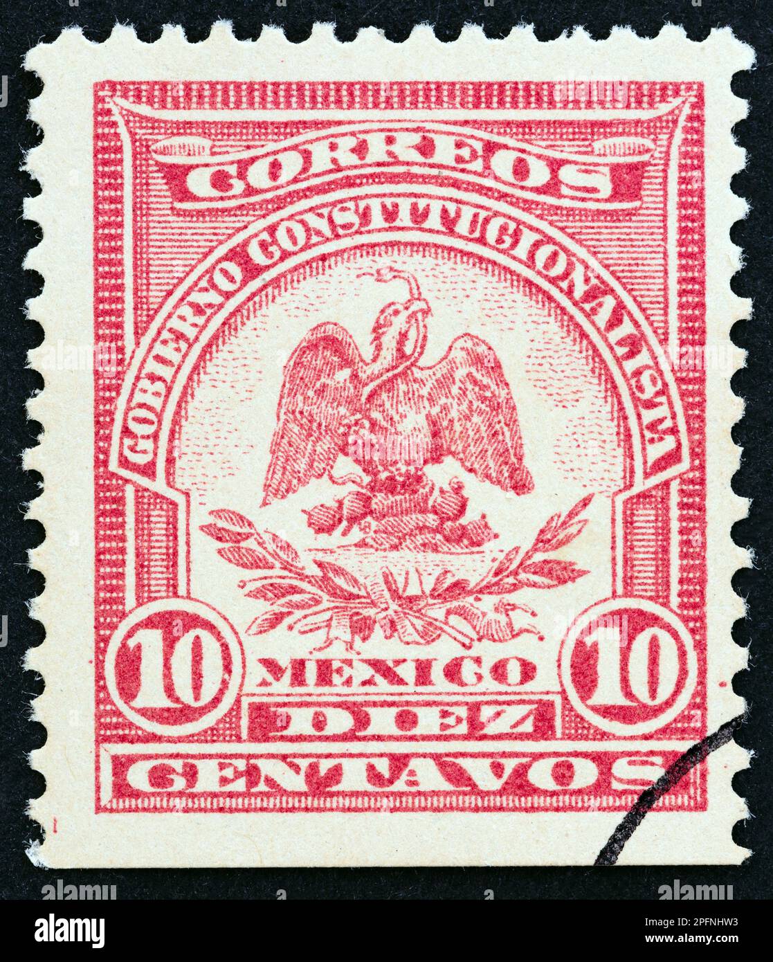 MEXICO CIRCA 1914 A stamp printed in Mexico shows Coat of Arms