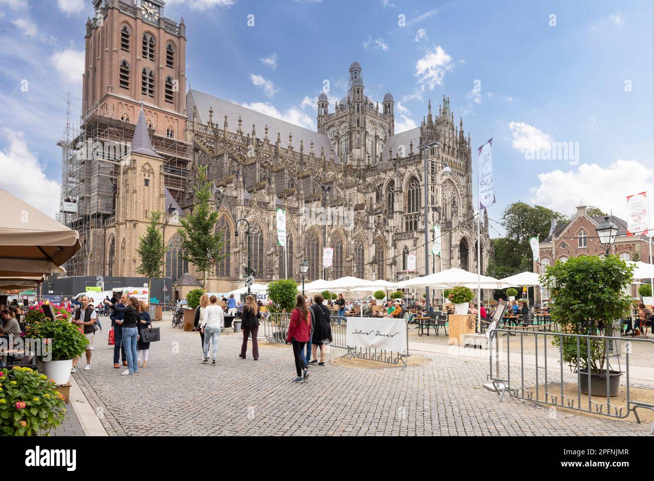 St. John's Cathedral in the center of Den Bosch. Stock Photo