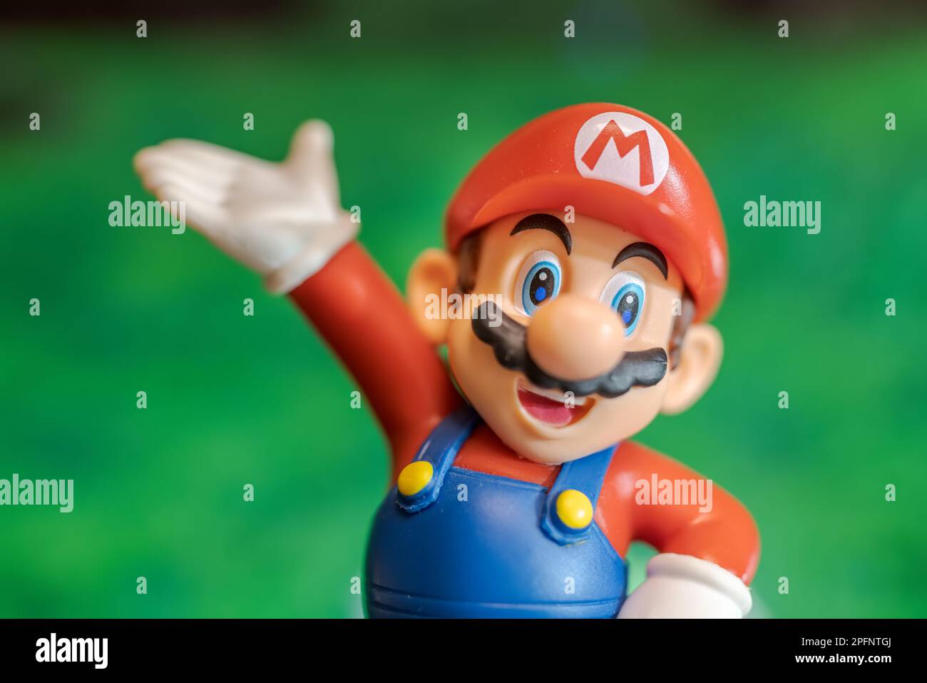 MOSCOW, RUSSIA - September 08, 2022: Super Mario Bros figure character.Super Mario is a Japanese platform video game series and media franchise create Stock Photo