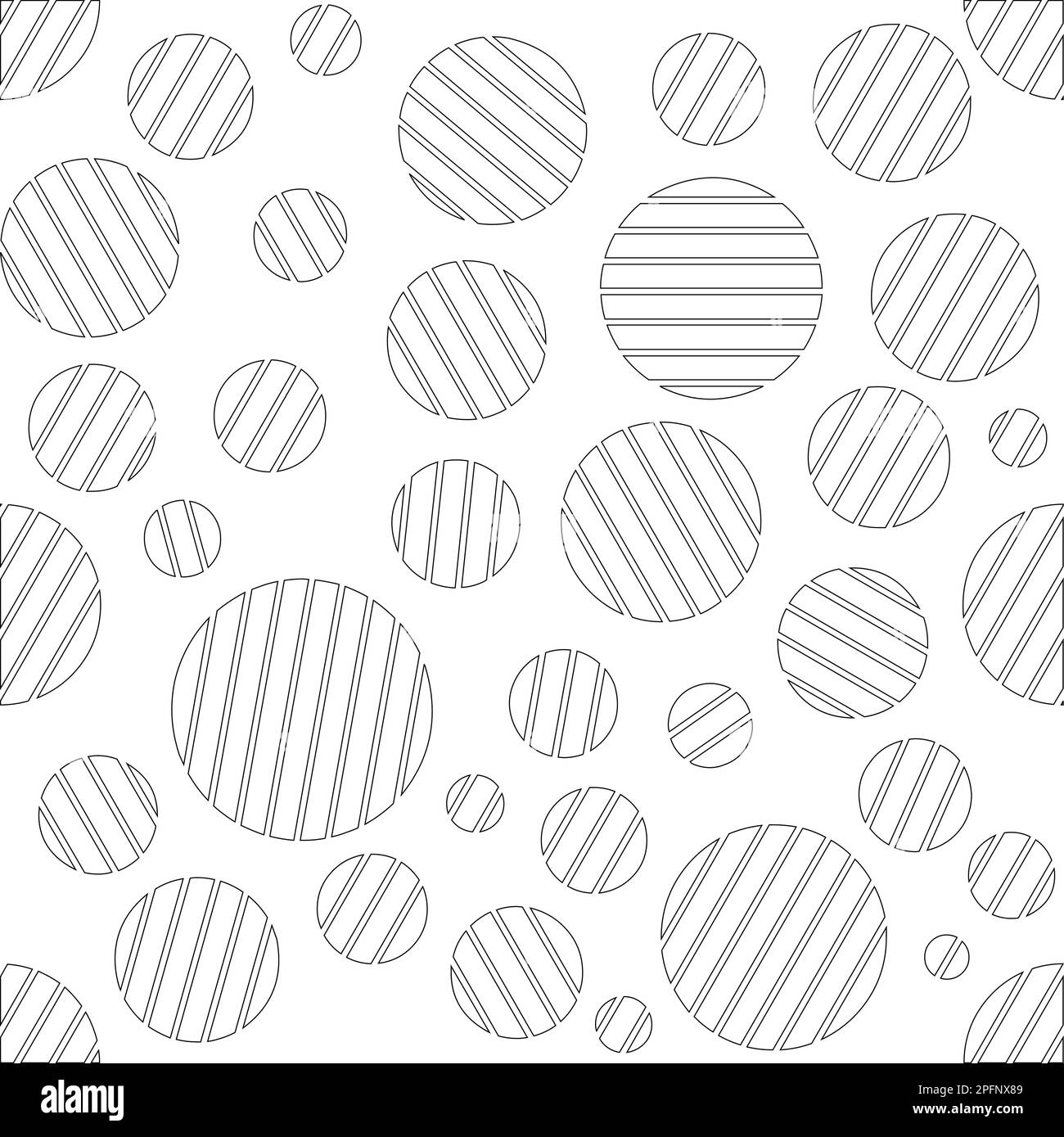 Black And White Circle Stripe Geometric Pattern Stock Vector Image