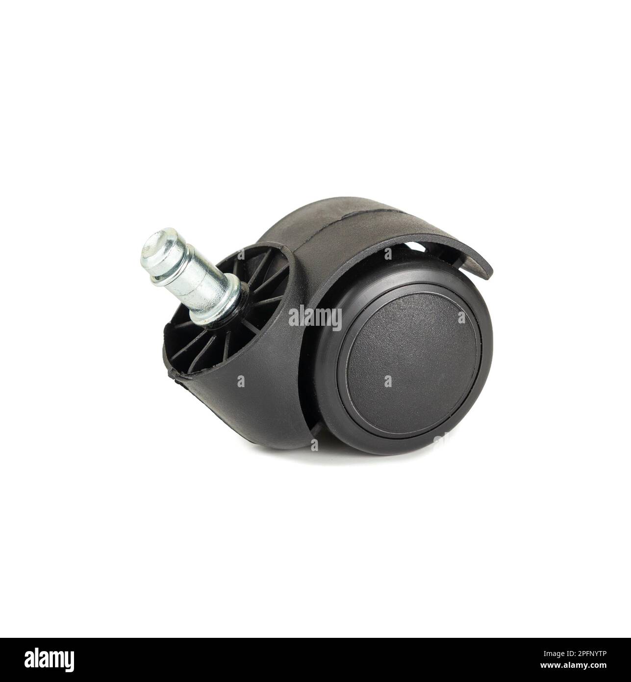 Polyurethane quiet wheels for office or computer chair isolated on