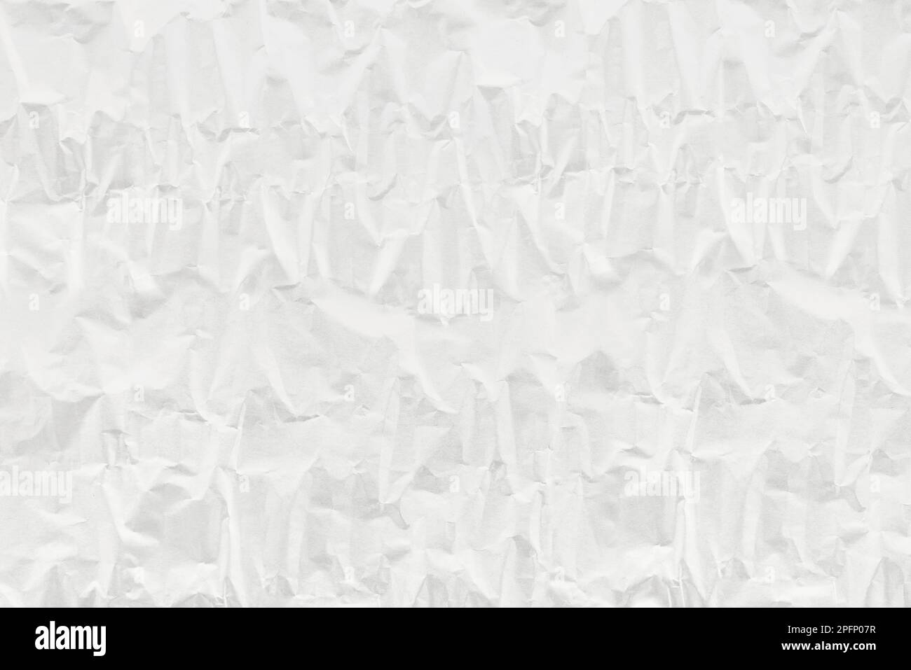 white crumpeled wrapping rough paper pattern for background Stock Photo