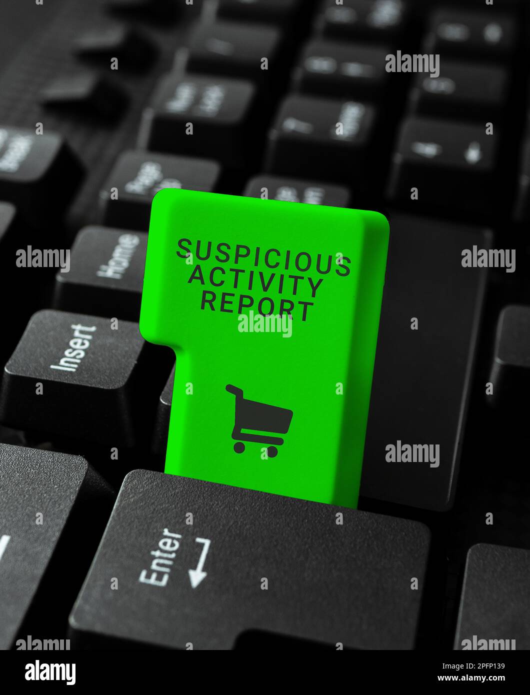 Sign displaying Suspicious Activity Report. Word for account or