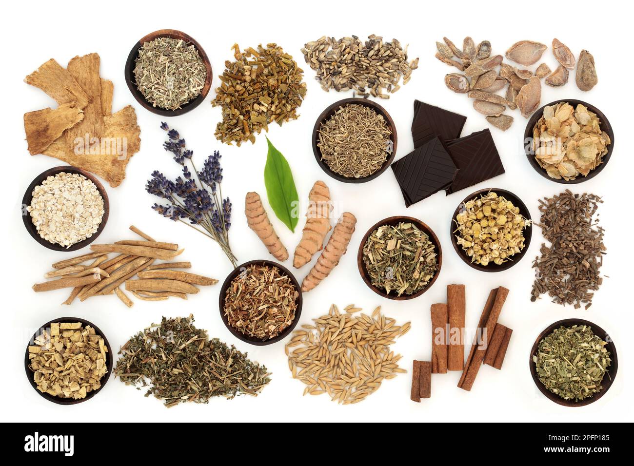 Nervine natural food collection for reducing anxiety & stress, balances