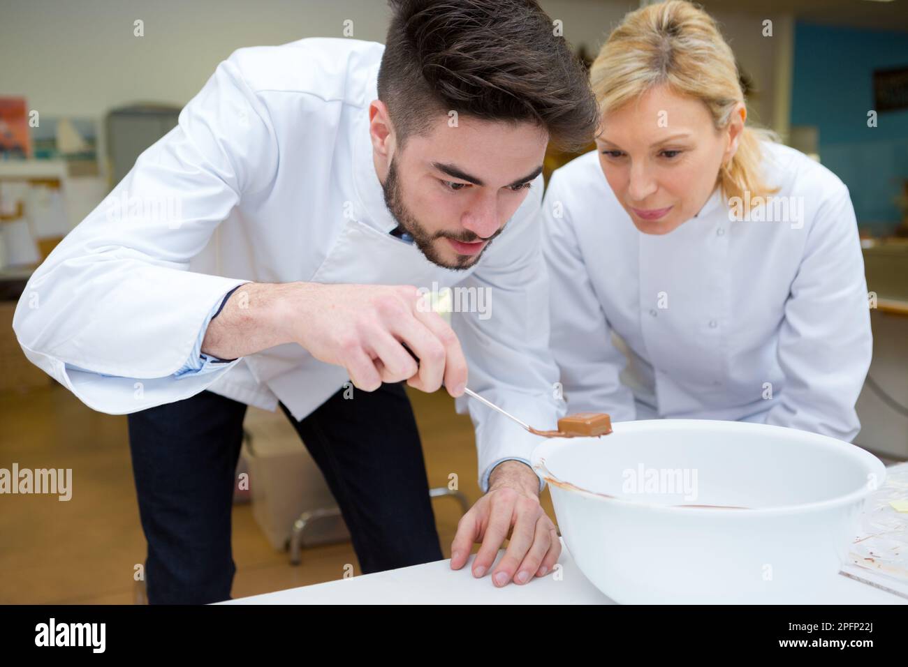 making traditional homemade fudge toffee Stock Photo Alamy