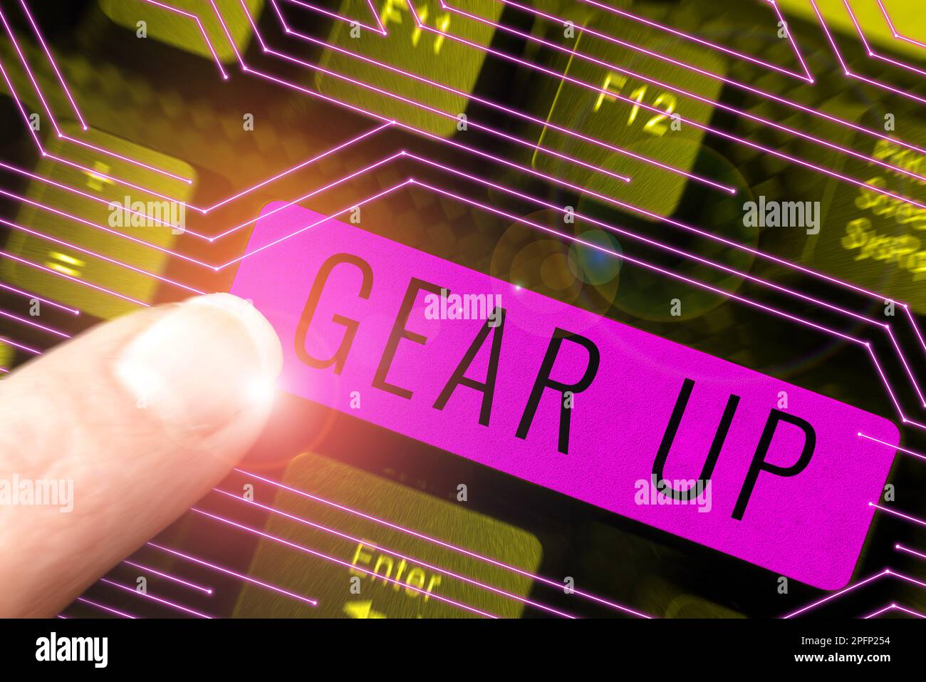 Writing displaying text Gear Up. Internet Concept Asking someone to put ...