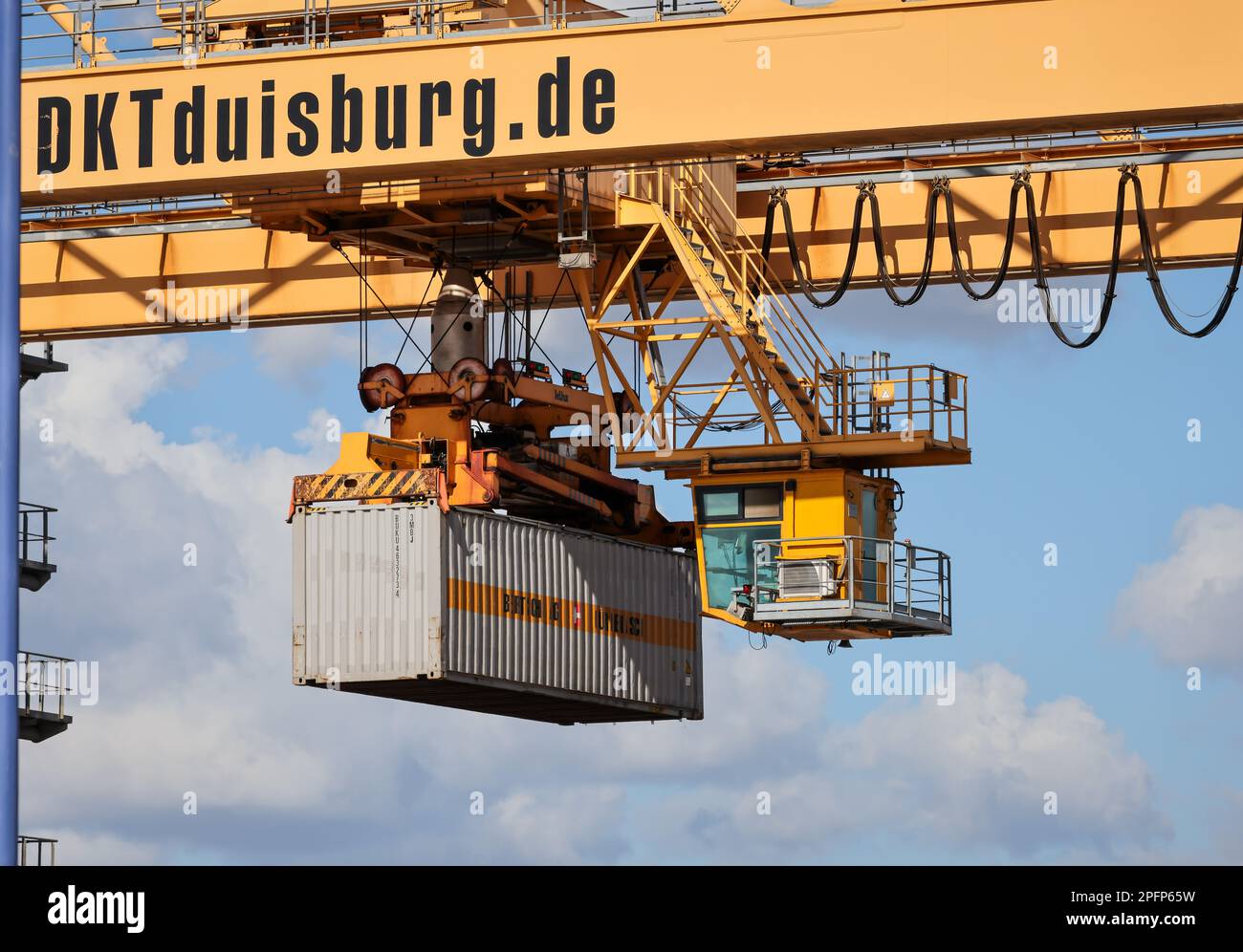 Duisburg, North Rhine-Westphalia, Germany - Containers at the Port of ...