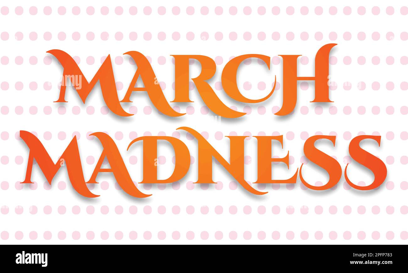 March Madness text isolated on white background. Vector illustration