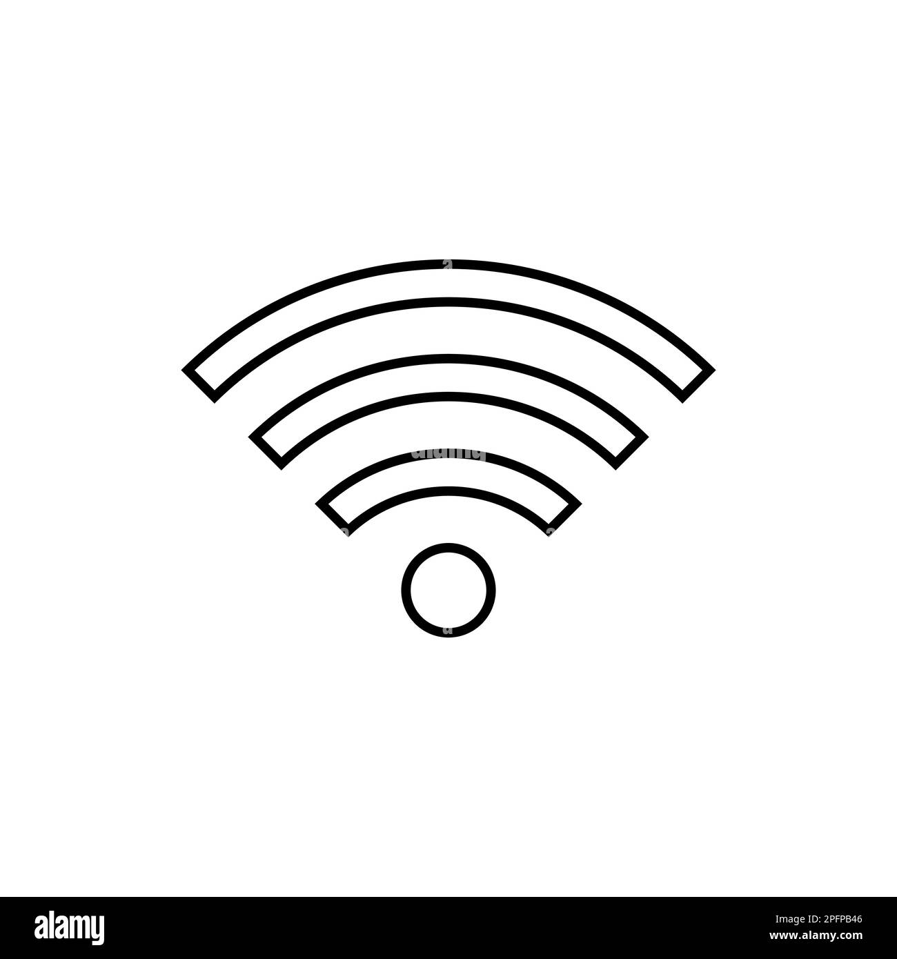 WIFI Icon. rounded corners. black gray white background Stock Vector