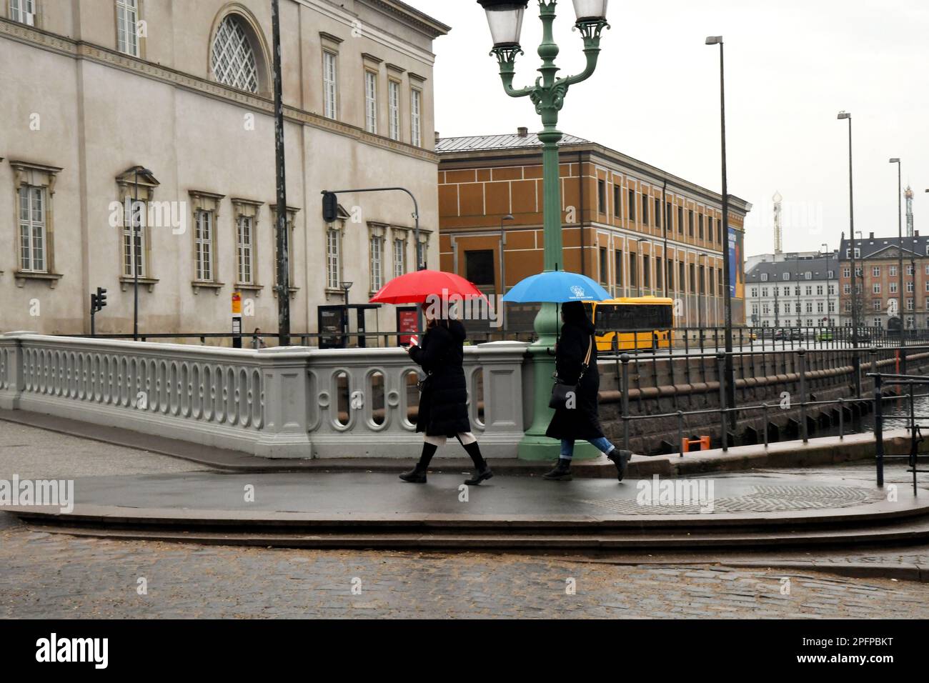 Copenhagen /Denmark/18 March 2023/People use umbrella duering rain fall