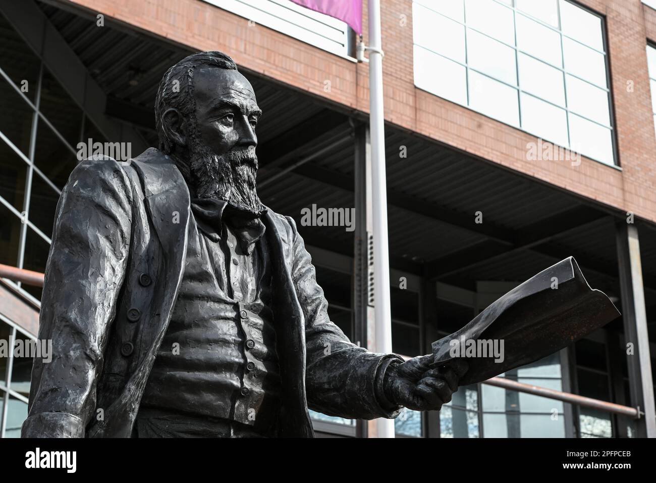 Statue of William McGregor outside Villa Park before the Premier League