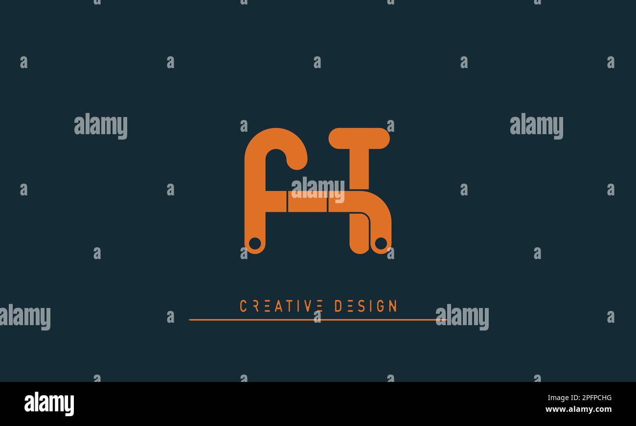 Alphabet letters Initials Monogram logo FT , TF Stock Vector Image ...