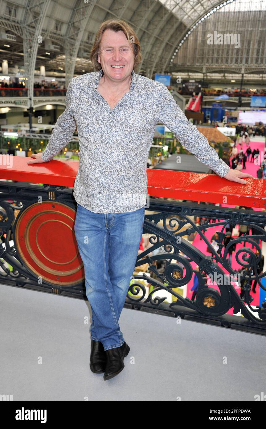 London UK . 17th March 2023. David Domoney at The Ideal Home Show on Opening Day at Olympia, Hammersmith, London. Sue Andrews/Alamy Stock Photo