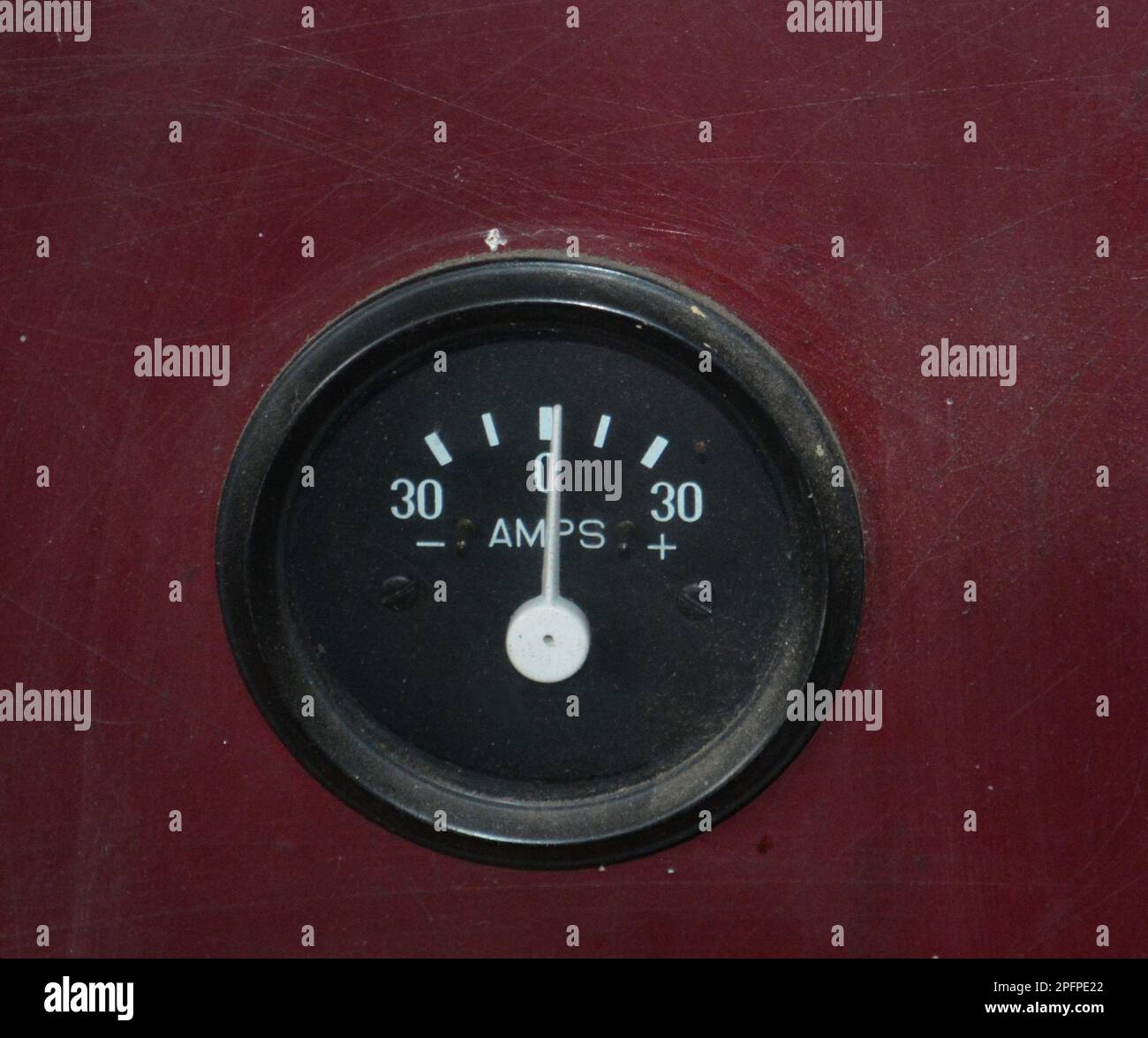 An ammeter - an instrument used to measure the current in a circuit Stock Photo