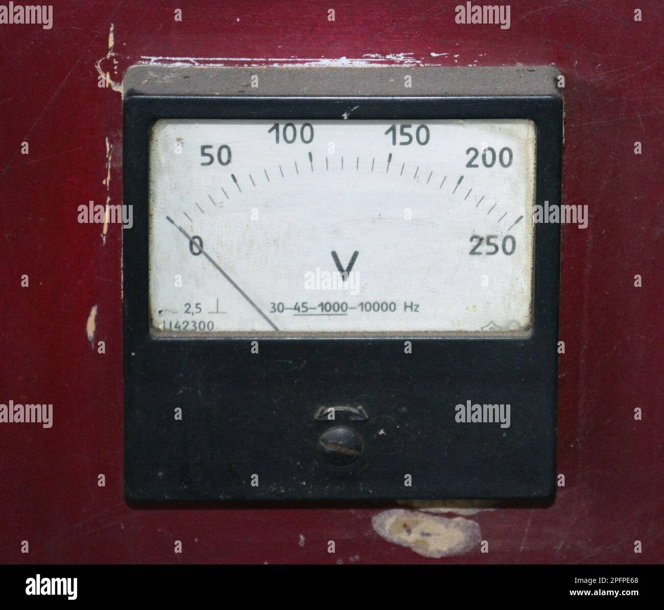 Voltmeter  - an  instrument used for measuring electric potential difference between two points in an electric circuit Stock Photo