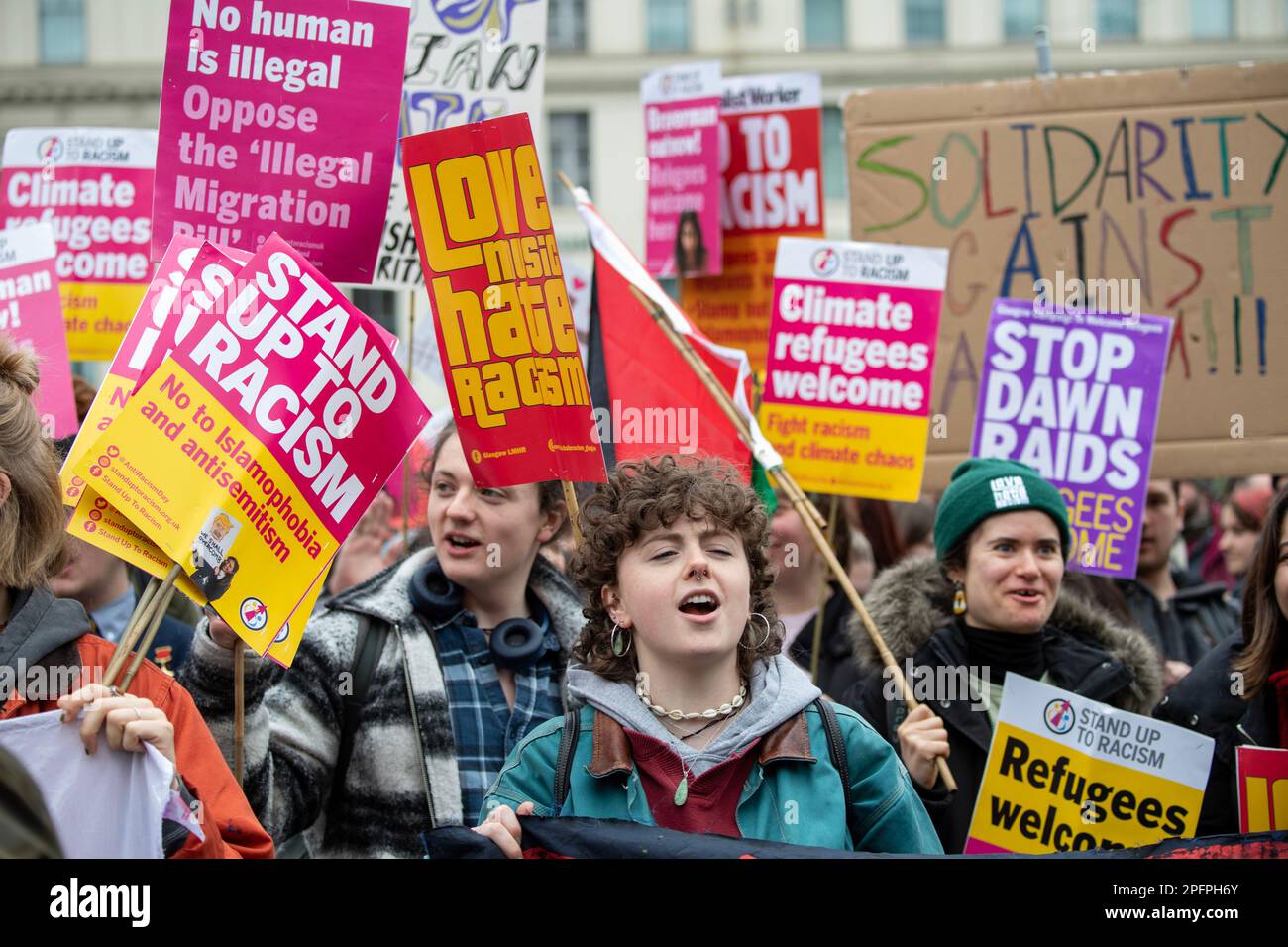 People take part in the Resist Racism Scotland rally in George Square ...