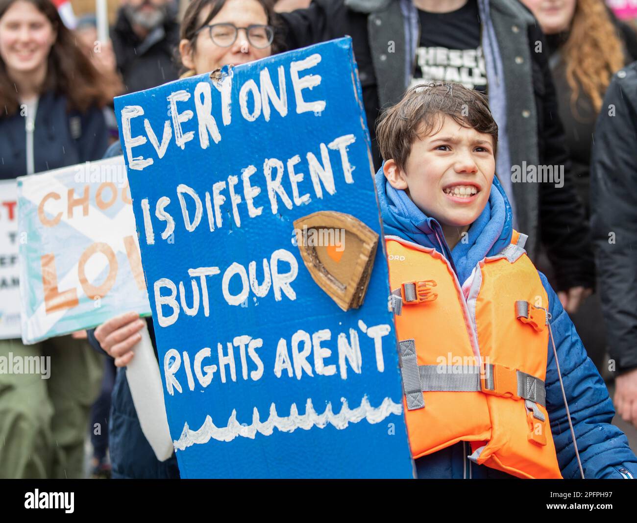 People take part in the Resist Racism Scotland rally in George Square ...