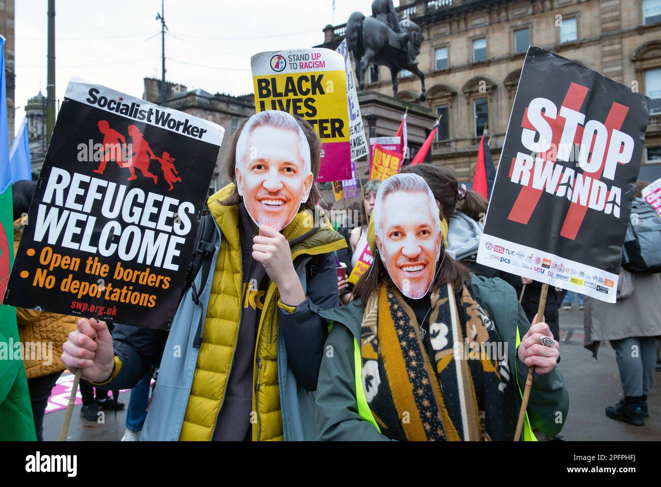 People take part in the Resist Racism Scotland rally in George Square ...