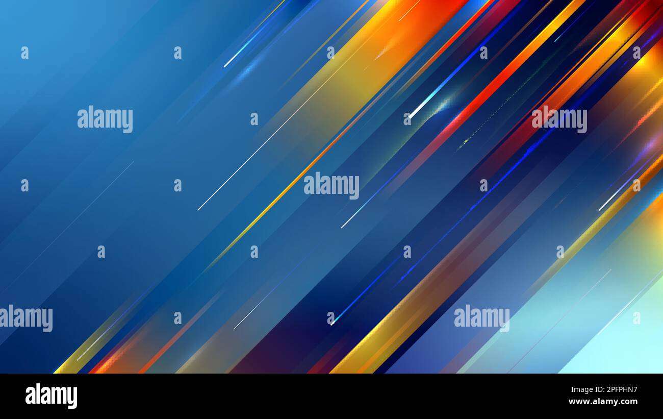 Colorful abstract background with vibrant diagonal strips. Stock Vector