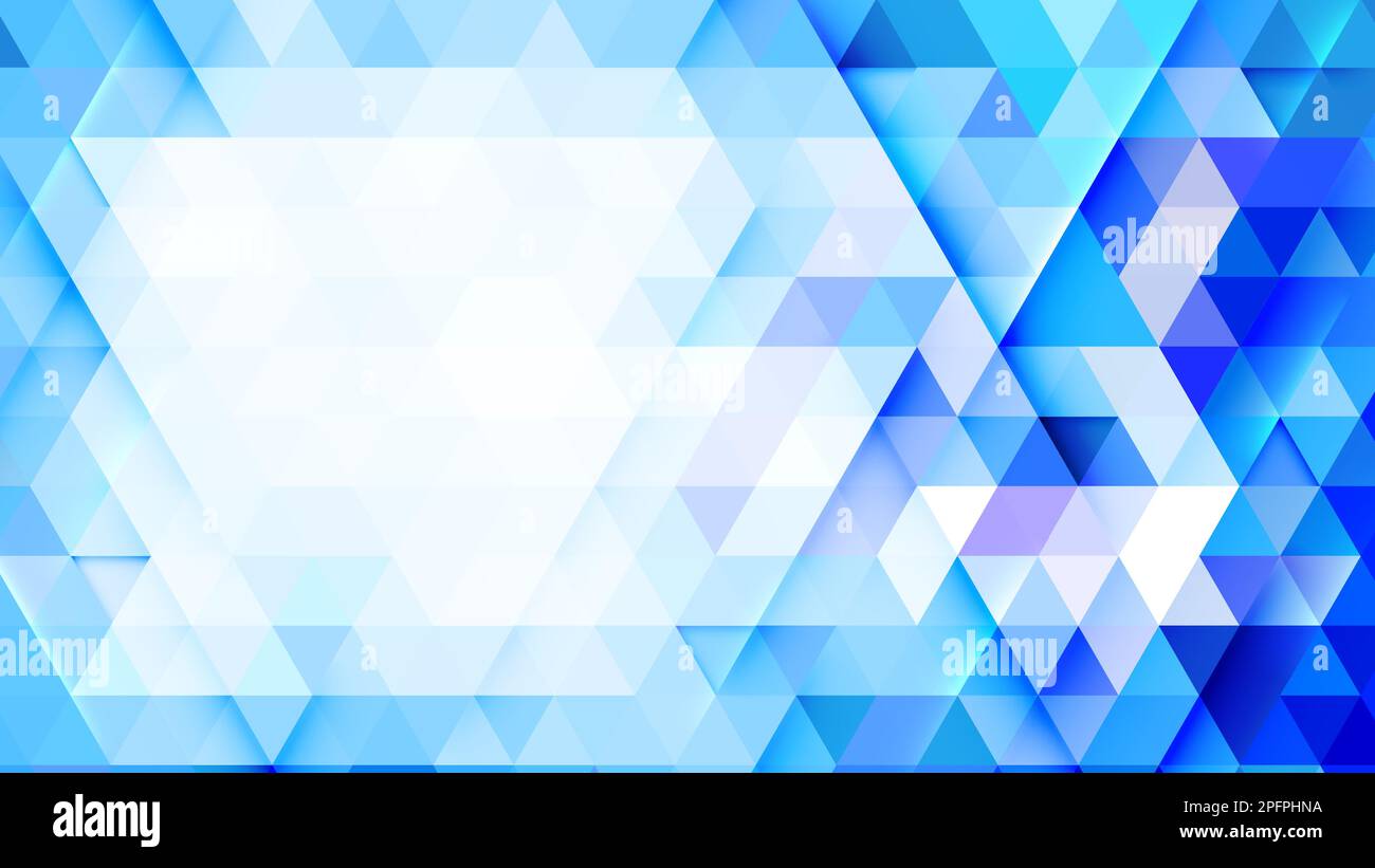 Geometric polygonal background. Modern composition with blue triangles. Stock Vector