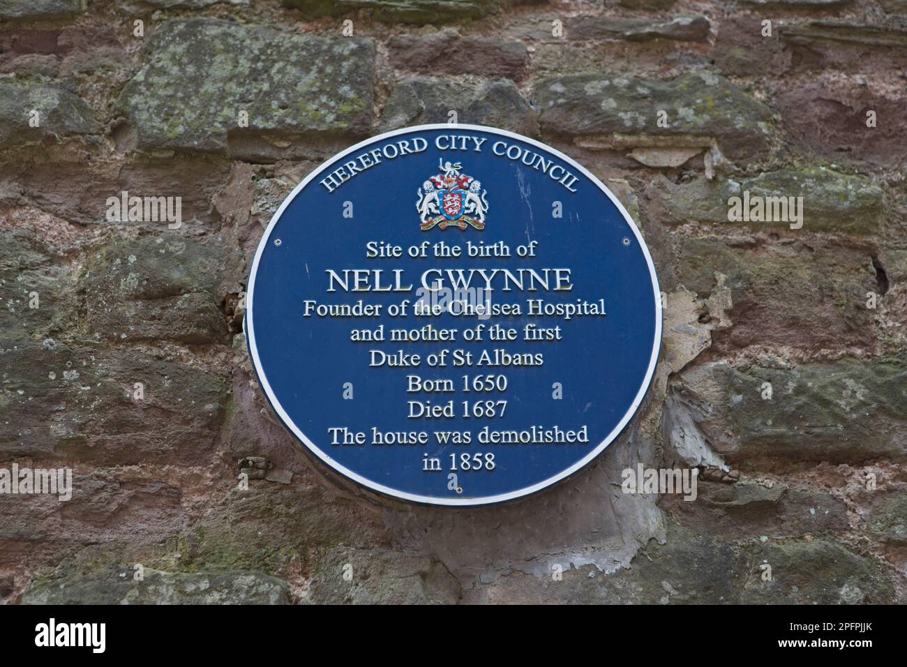 Site of the birth of Nell Gwynne (sometimes spelled Gwyn) Stock Photo