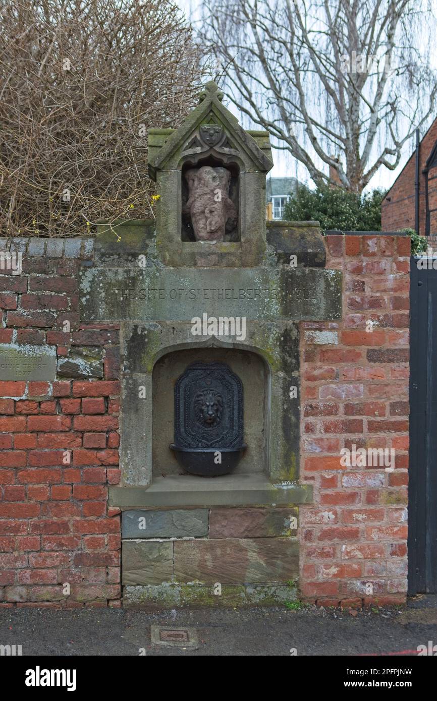 The site of St Ethelbert's Well in the city of Hereford Stock Photo