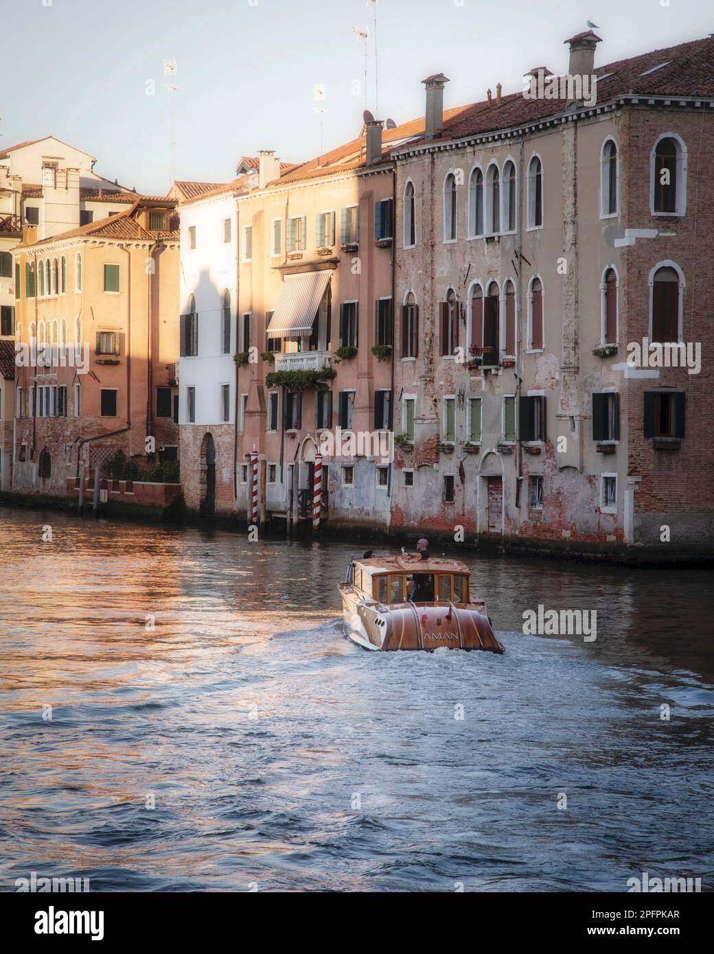 Venice’s Grand Canal is the main channel through the historic city. Stock Photo