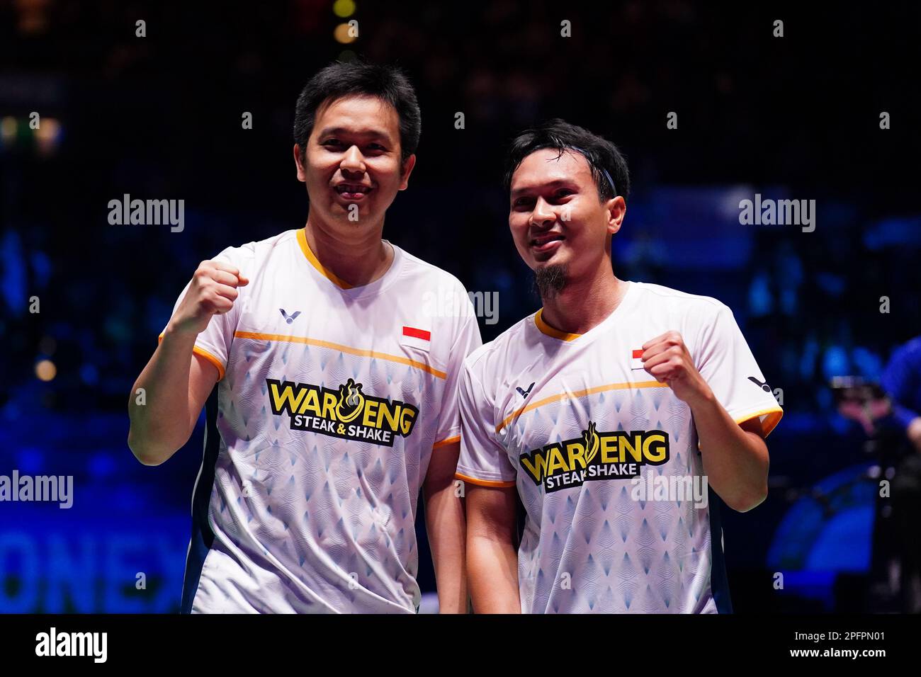Indonesia's Mohammad Ahsan (right) and Hendra Setiawan in action ...