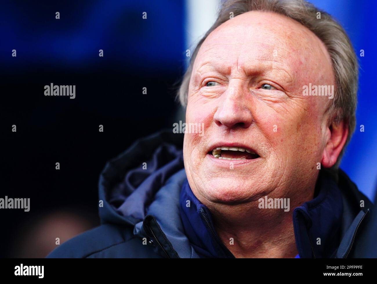 Huddersfield Town manager Neil Warnock during the Sky Bet Championship match at The Den, London. Picture date: Saturday March 18, 2023. Stock Photo