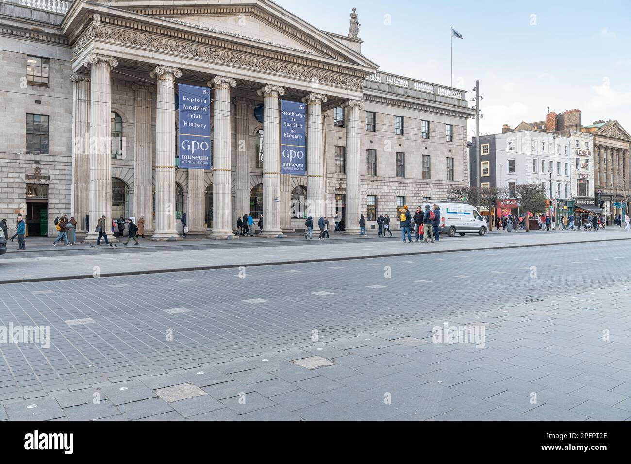 The General Post Office Headquarters in O'Connell Street, Dublin, Ireland Stock Photo