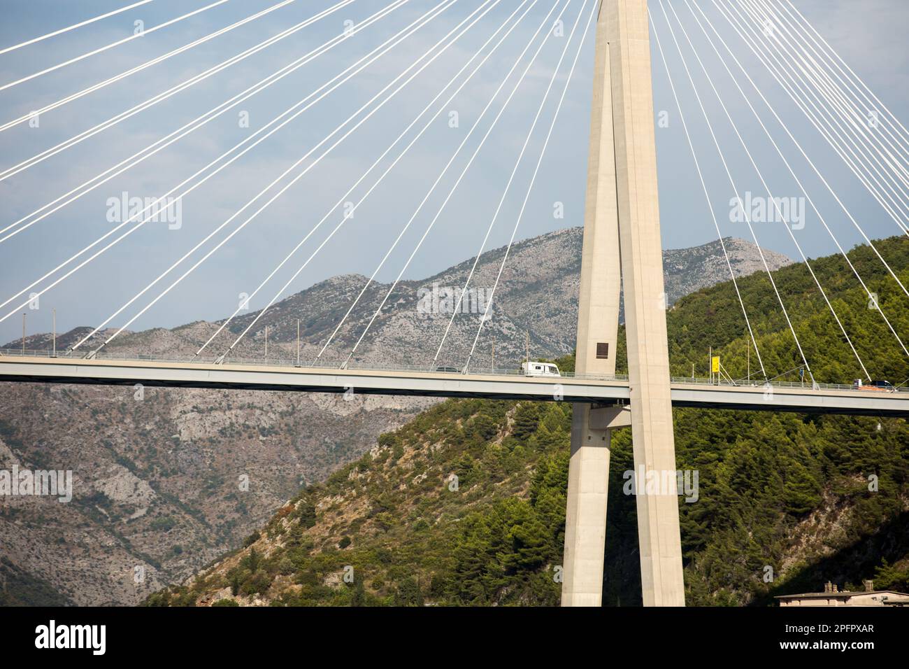Dubrovnik, Croatia. 29th Aug, 2022. View of the Franjo Tuðman Bridge on ...