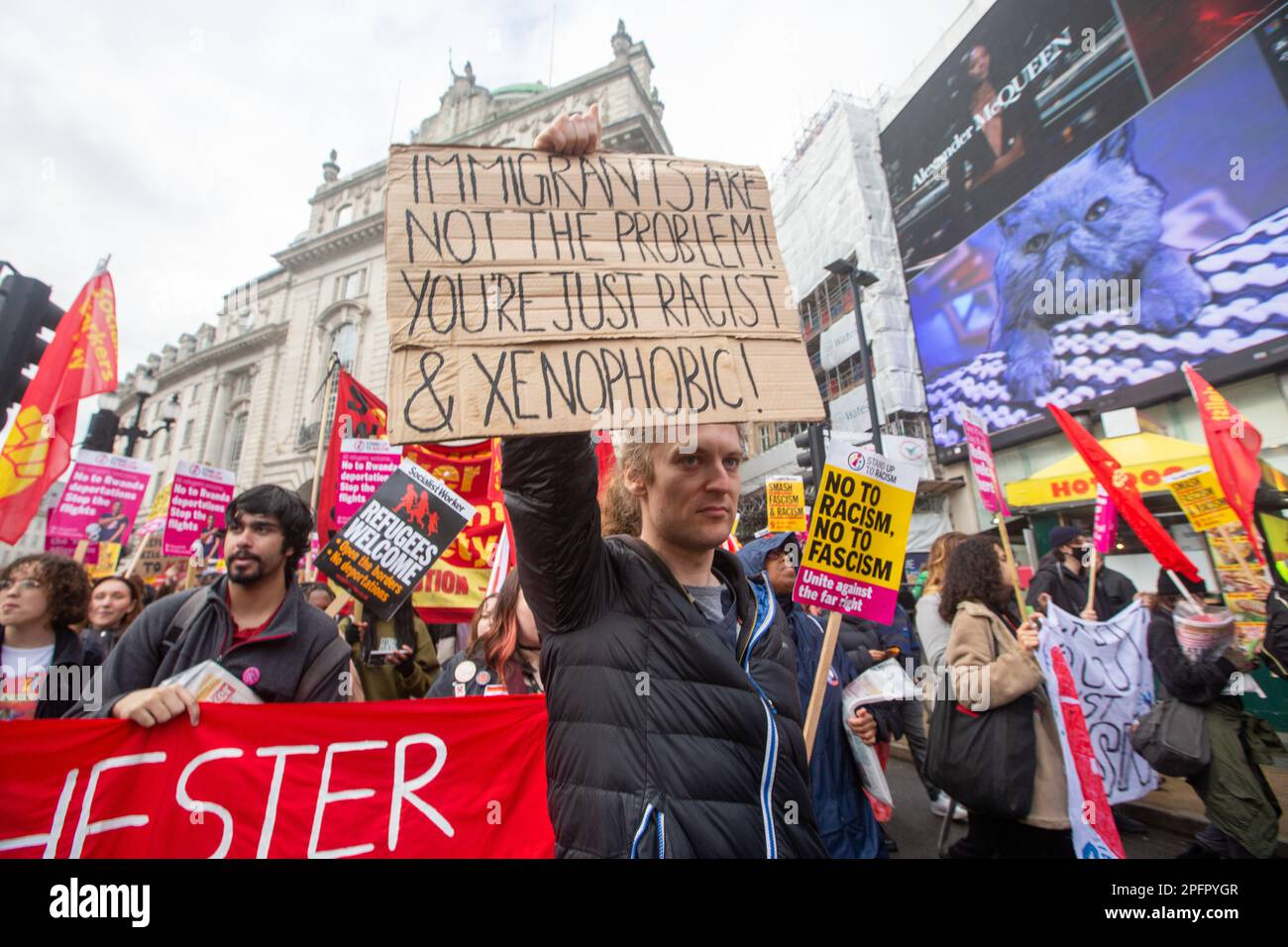 London, England, UK. 18th Mar, 2023. Thousands march for refugees in ...
