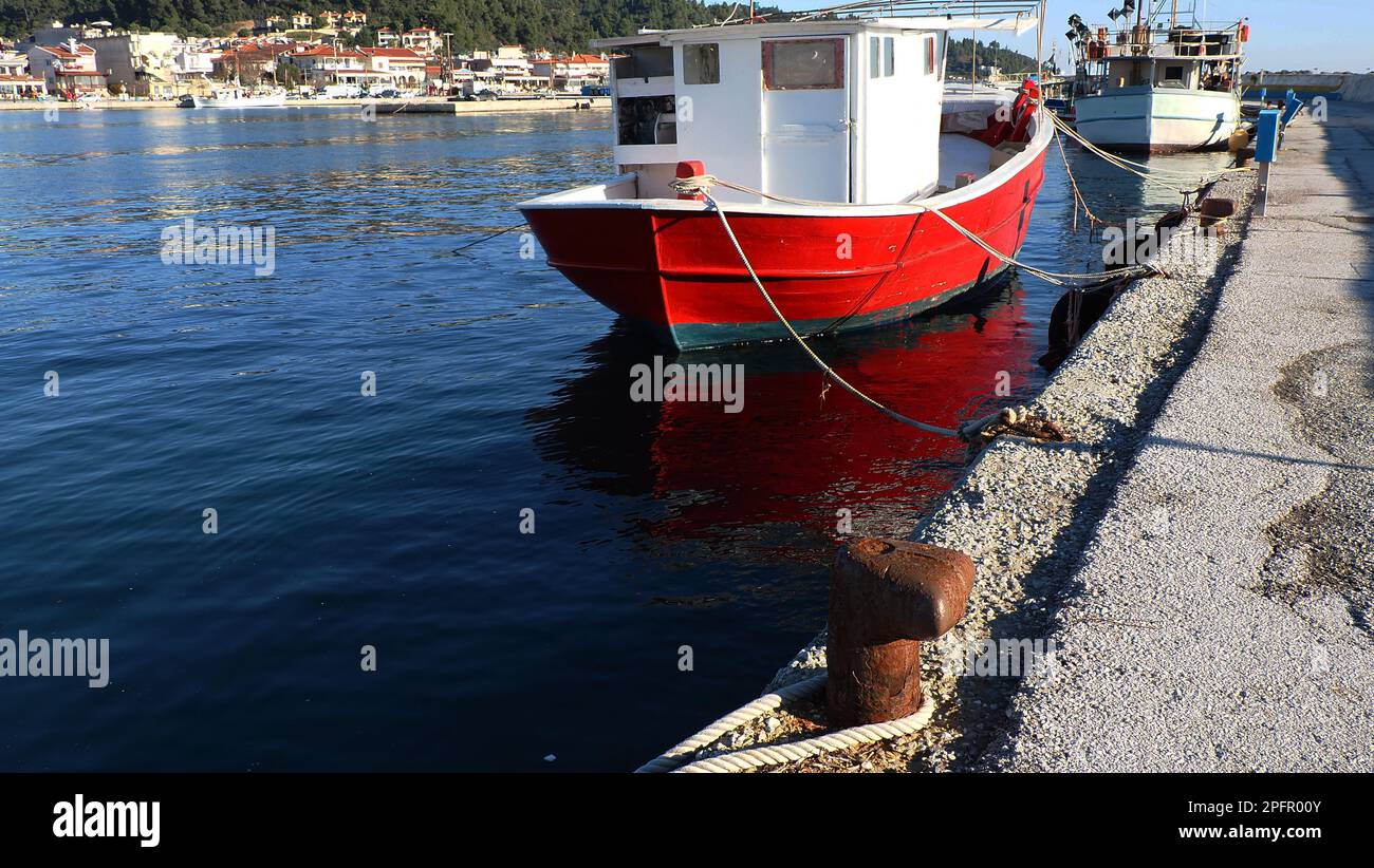 boatsreflection Stock Photo