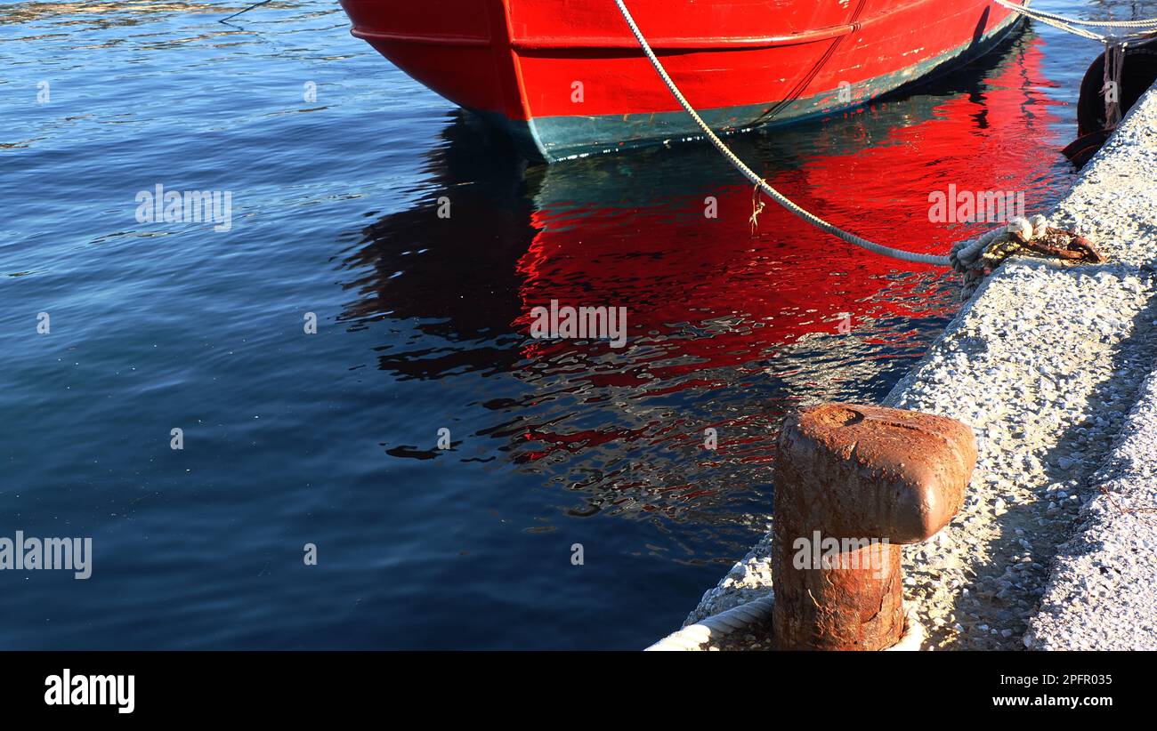 boatsreflection Stock Photo