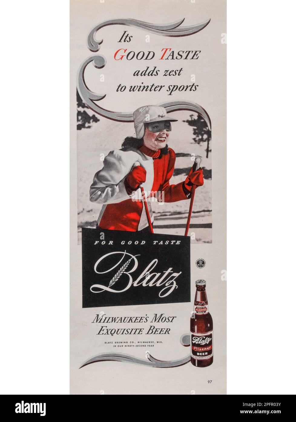 1940's Vintage ad Blatz Beer Blatz brewing Co. Milwaukee, Wis Art