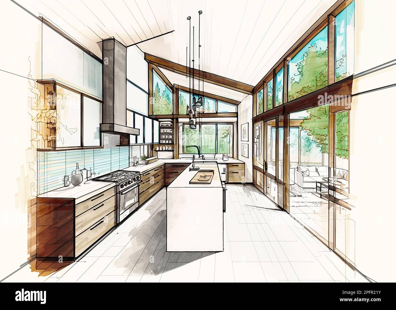colored-sketch-drawing-of-a-modern-modern-kitchen-architectural-design-2PFR21Y.jpg