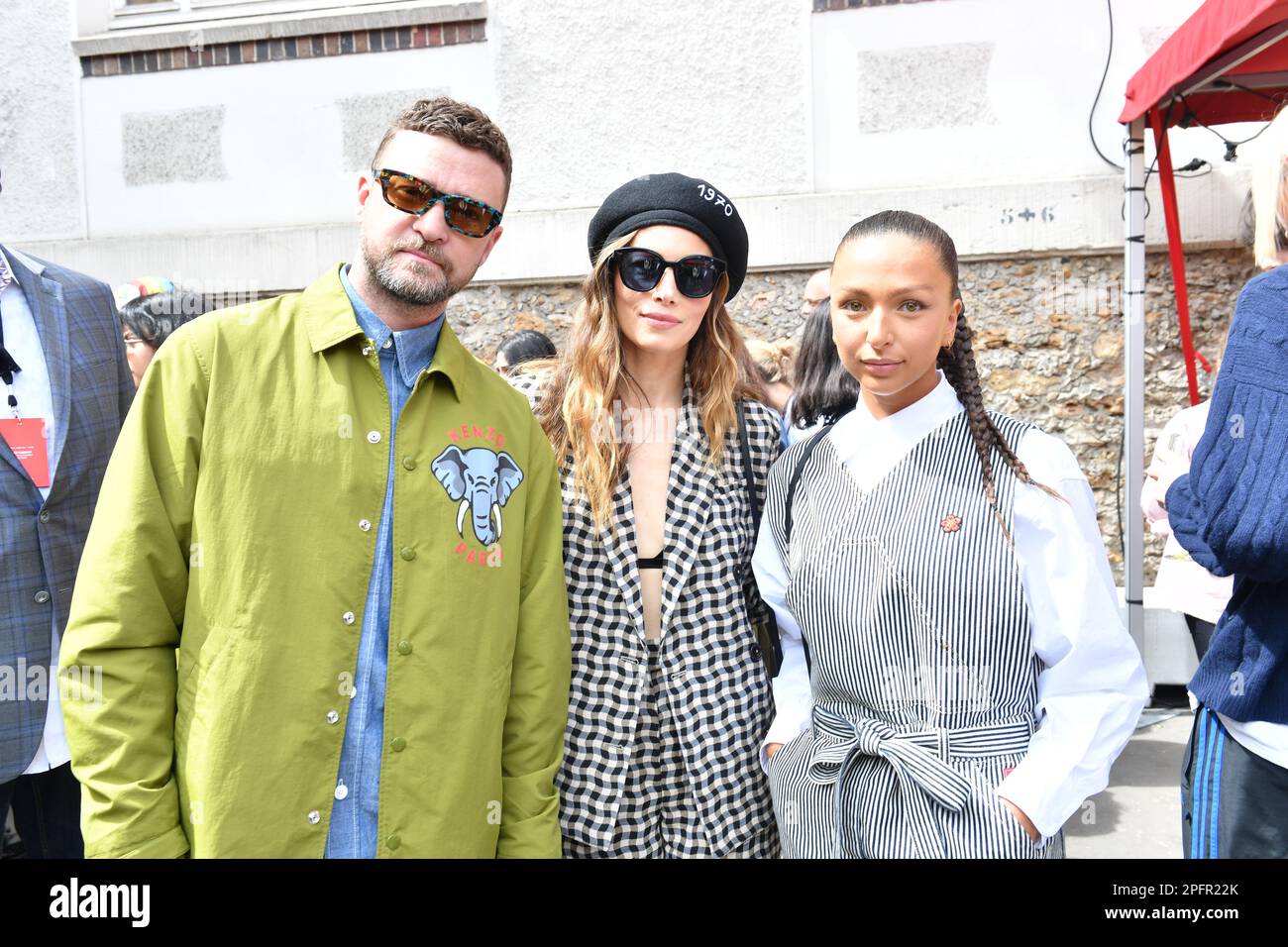 Paris SS 2020 Street Style: Justin Timberlake and Jessica Biel