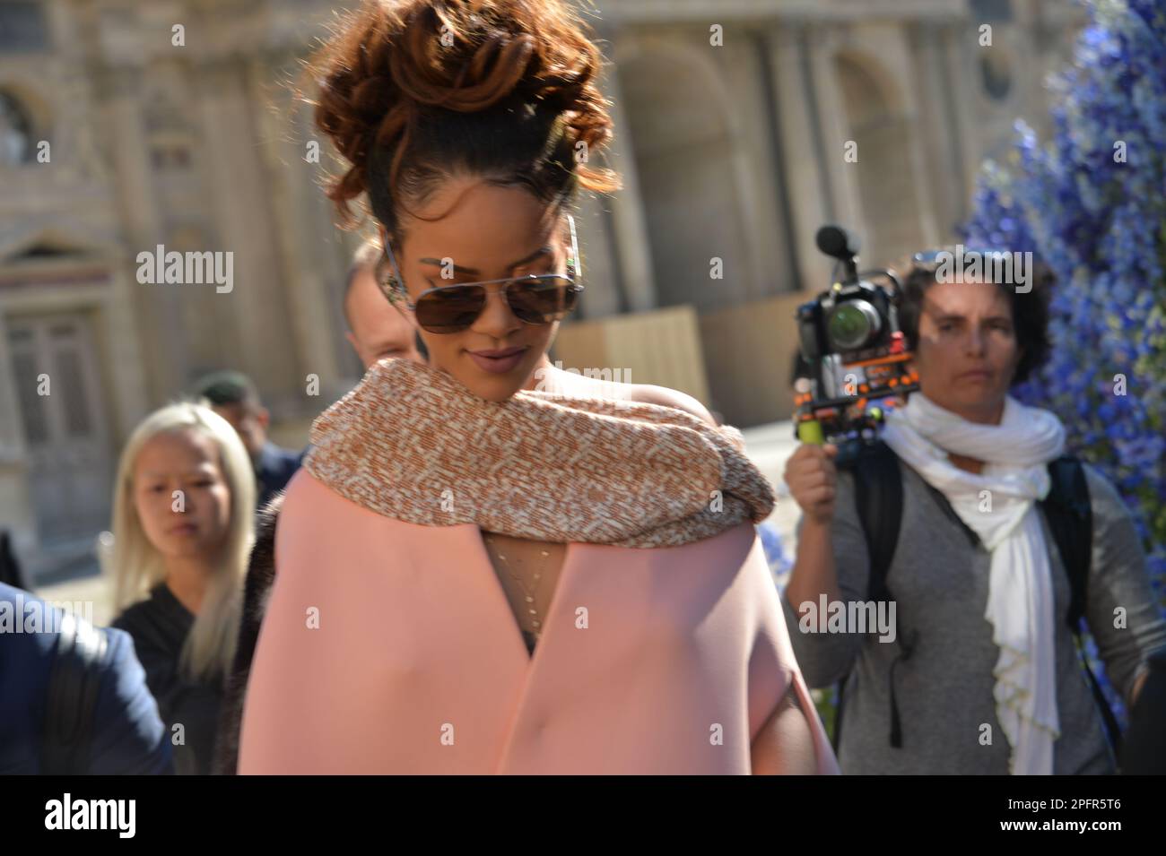 Rihanna attends the Christian Dior show part of the Paris Fashion Week Womenswear Spring/Summer Stock Photo