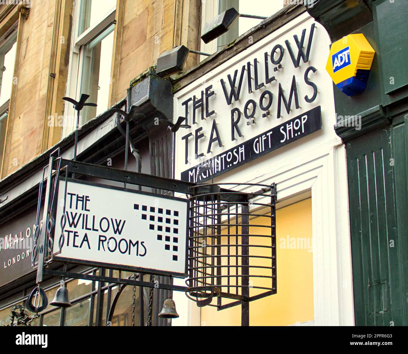 Mackintosh at the Willow (the Original Willow Tearooms Building on the style mile of buchanan street Stock Photo
