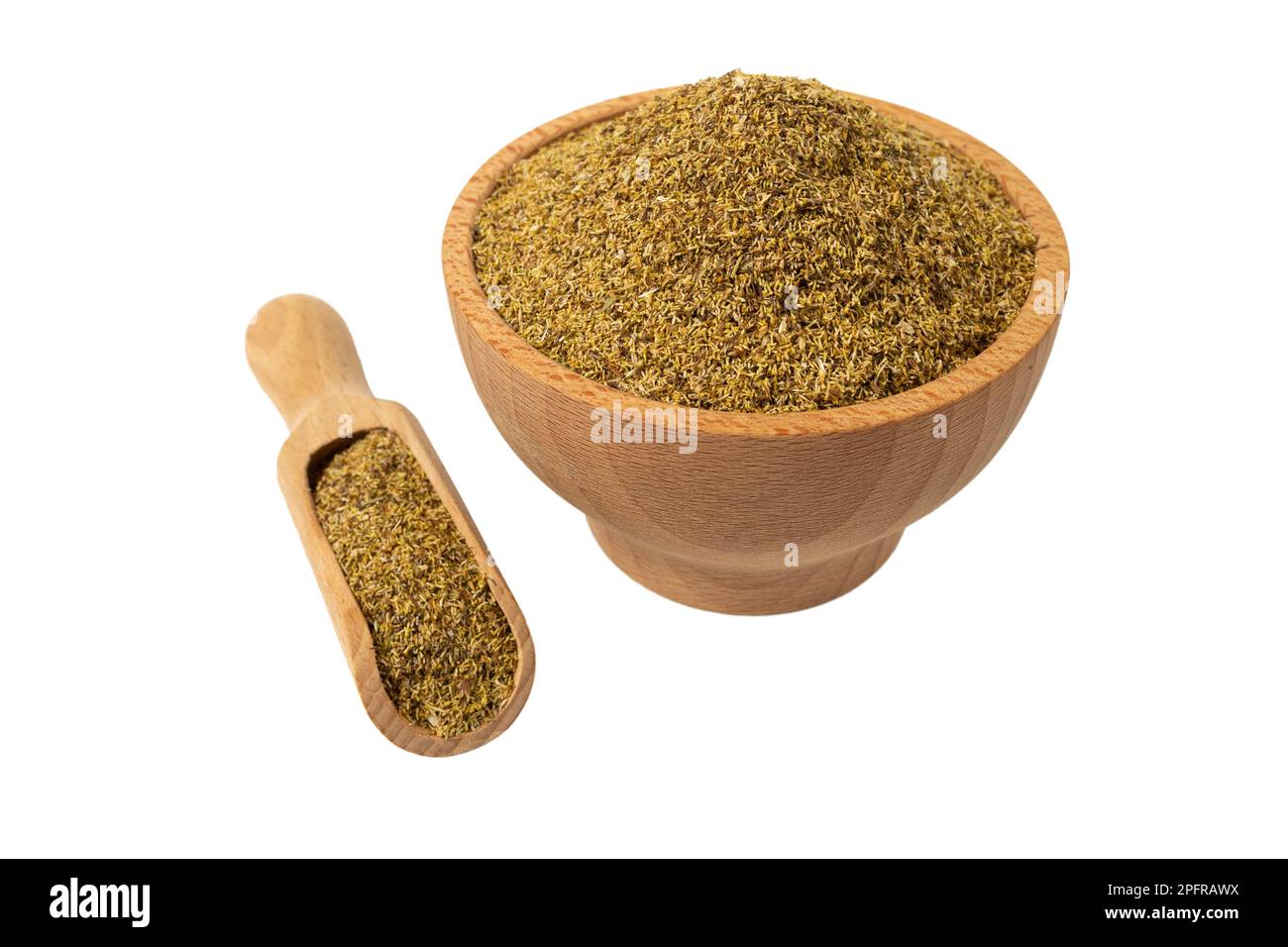 dried common chamomile flowers in latin Matricaria chamomilla in